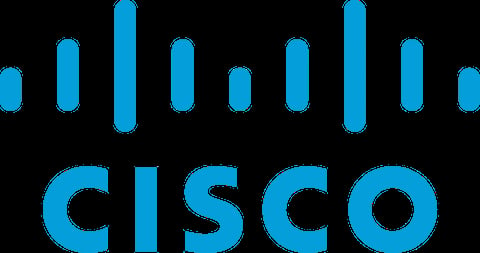 Cisco logo featuring blue text with vertical bars above representing network connectivity