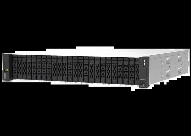 Black 2U rackmount server chassis with multiple drive bays and front panel vents, displayed against white background